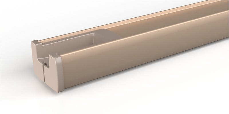 Plissee Schienenfarbe messing