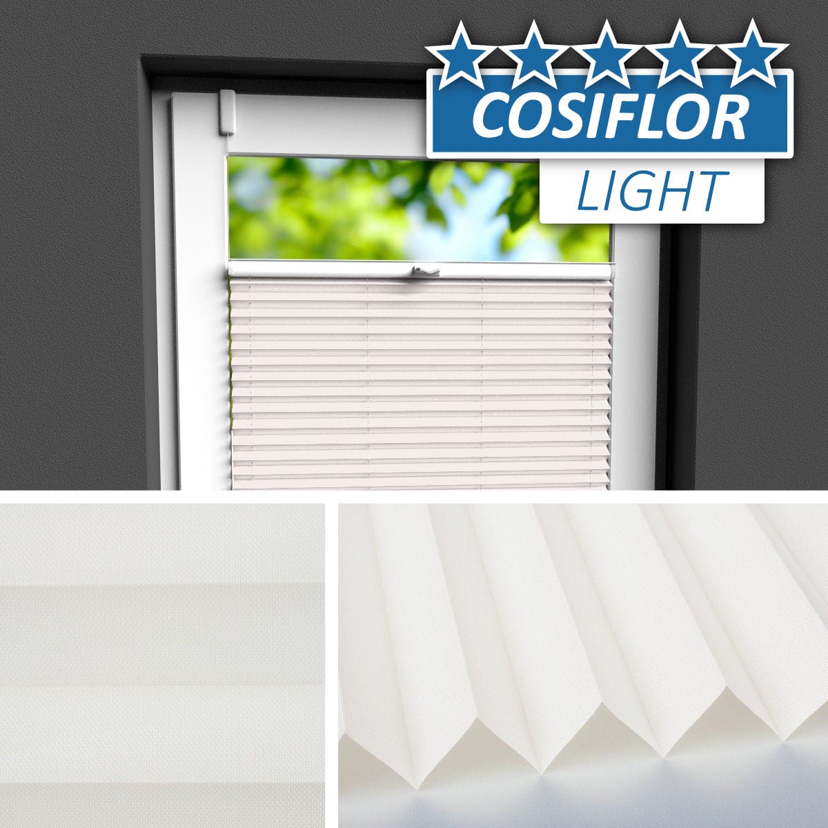 Blickdichtes Plissee</br>Bamberg PX-11 | CL