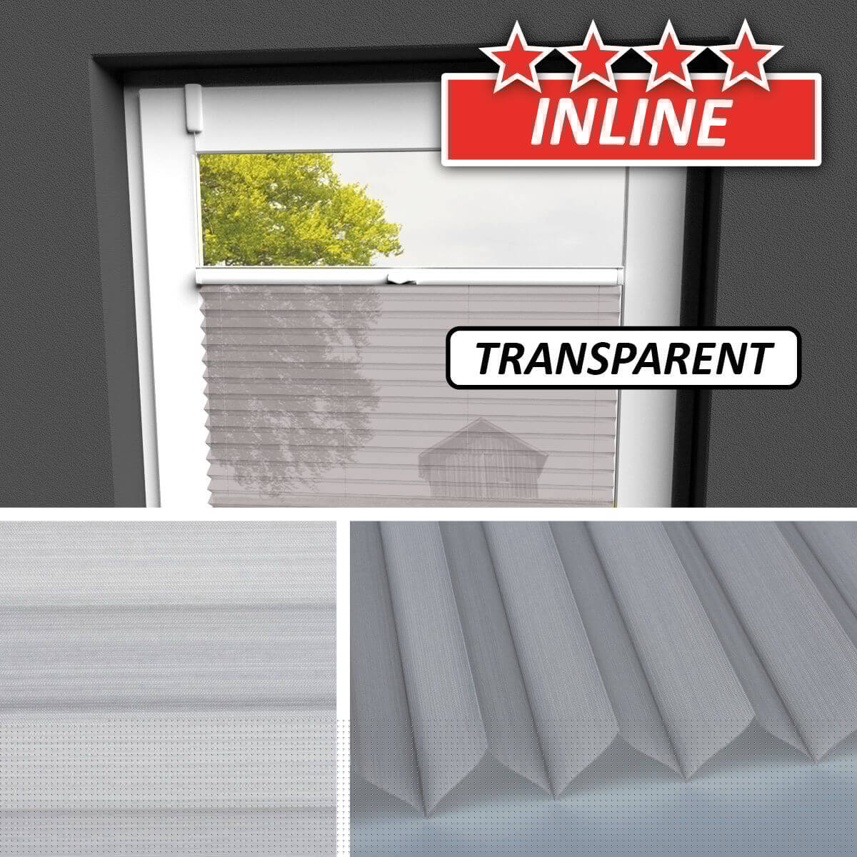 Transparentes Plissee </br>Braunschweig-04