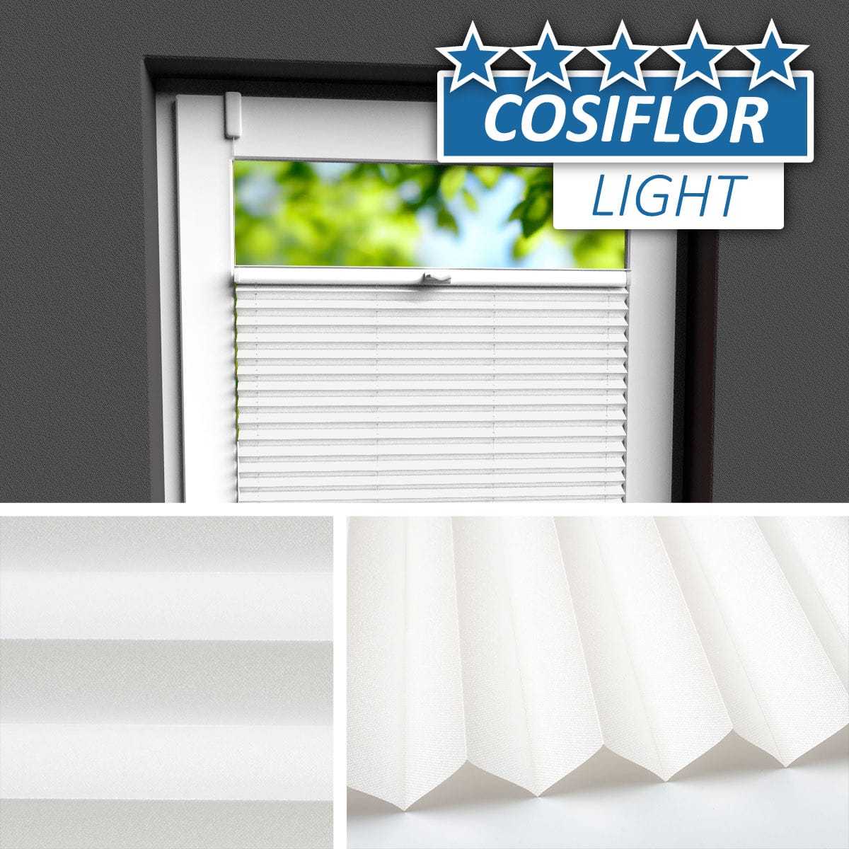 Blickdichtes Plissee</br>Bremen PX-01 | CL