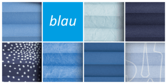 Plissee blau