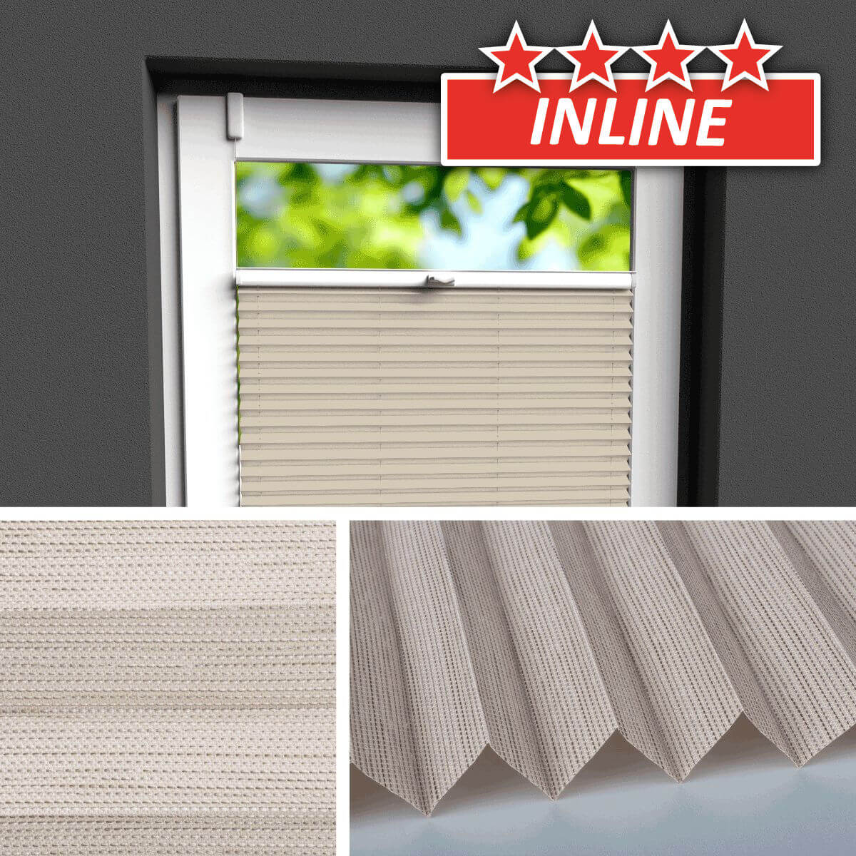 Blickdichtes Plissee</br>Flensburg PX-03