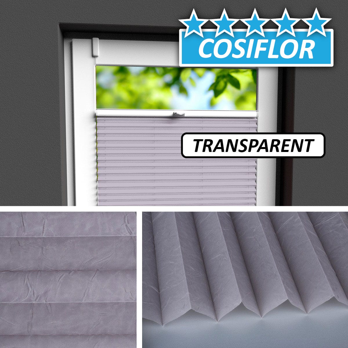 Transparentes Plissee </br>Ibiza-2111