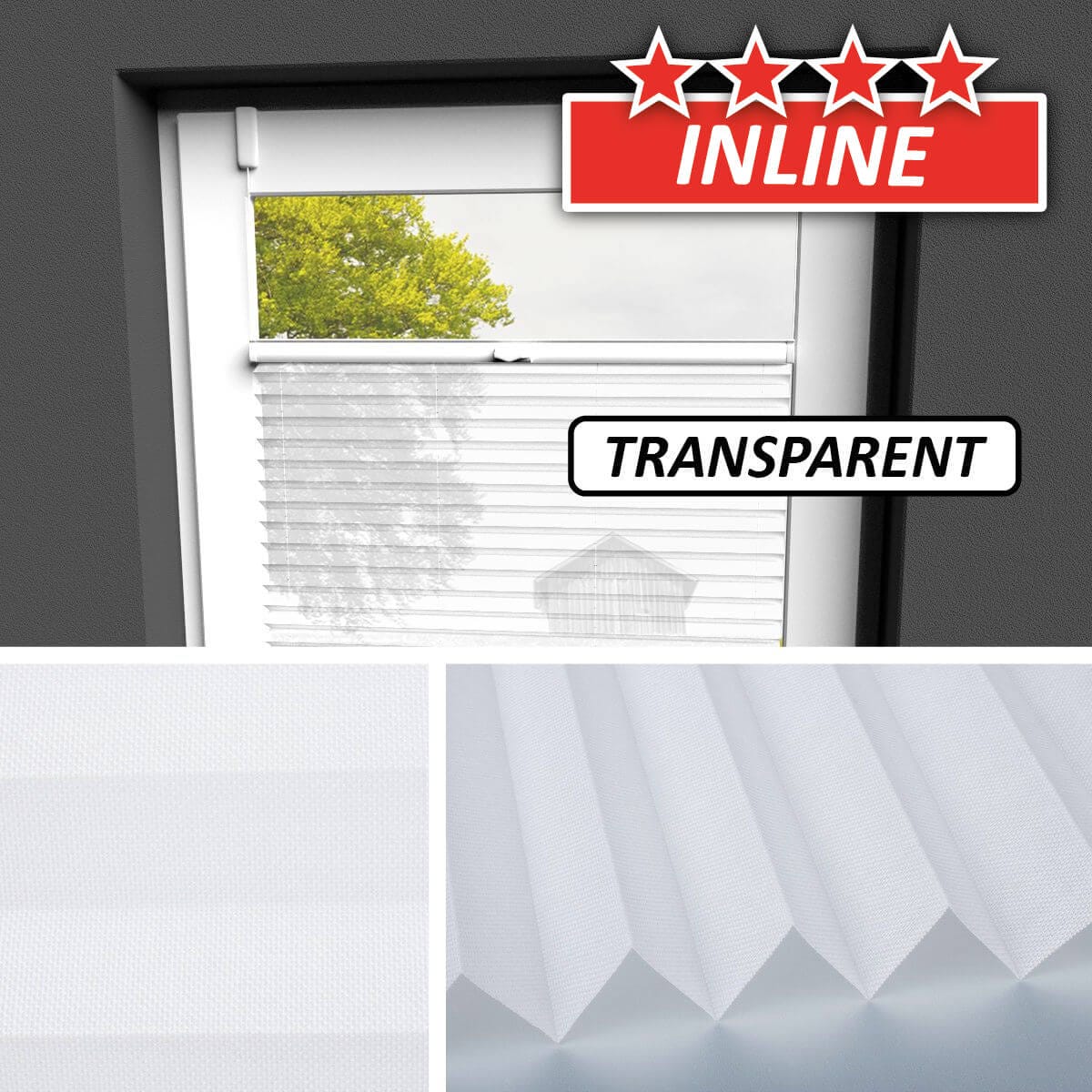 Transparentes Plissee </br>Kassel-01