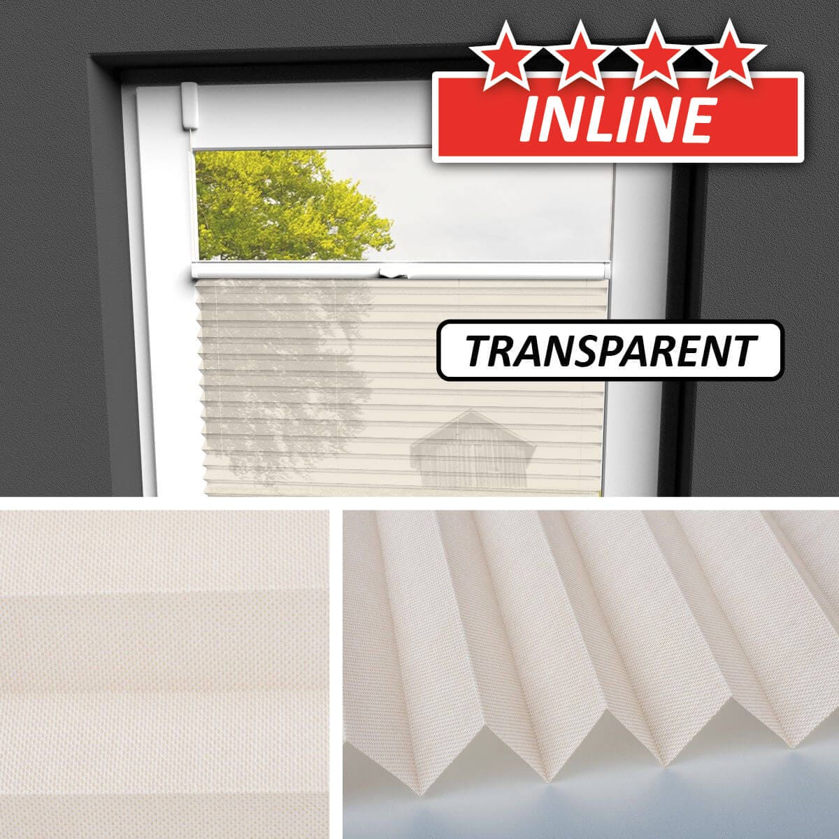 Transparentes Plissee </br>Kassel-02