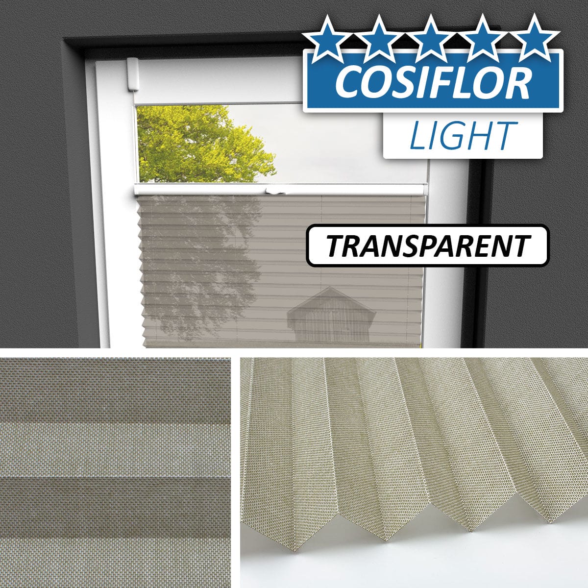 Transparentes Plissee </br>Kassel-13 | CL