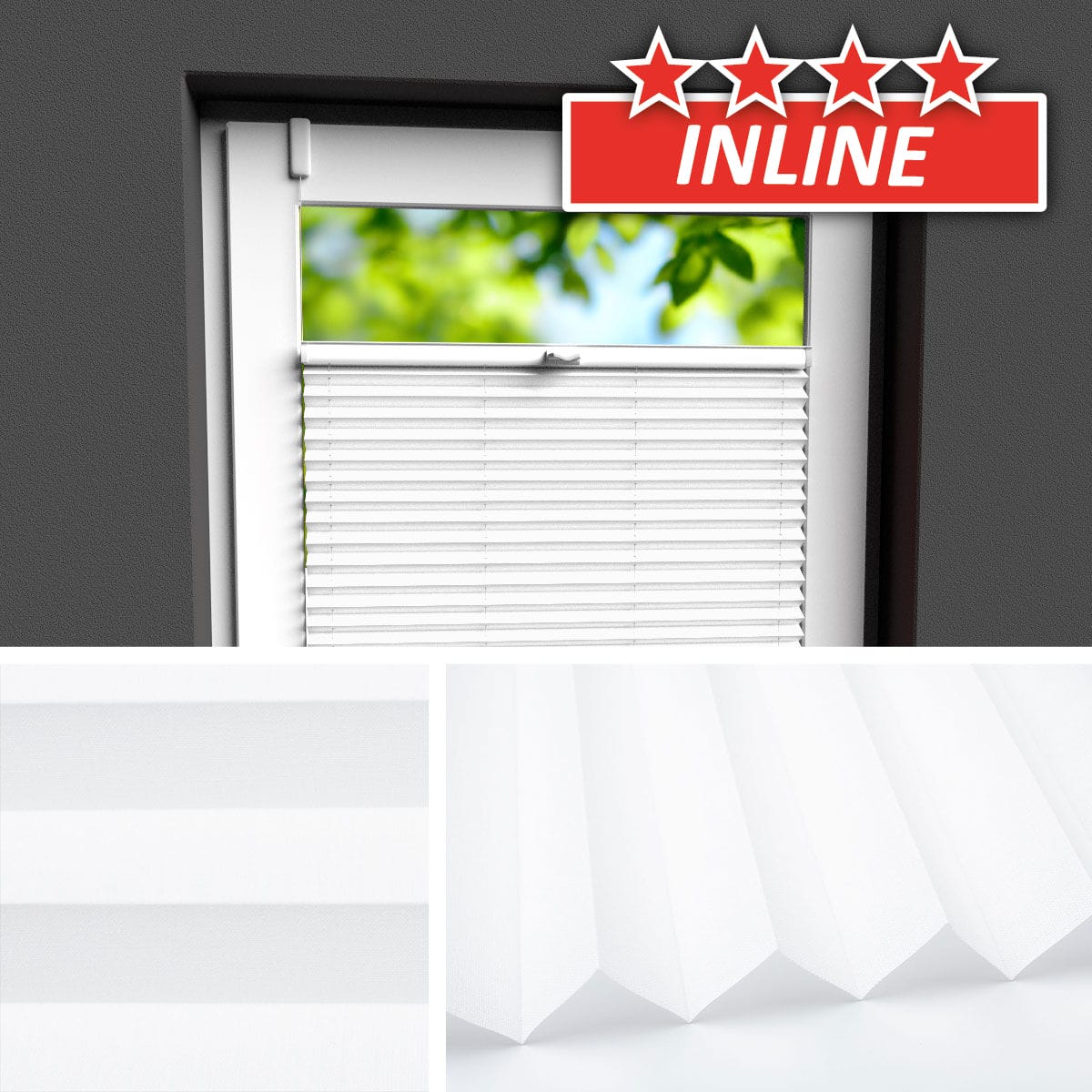 Transparentes Plissee </br>Kiel-01