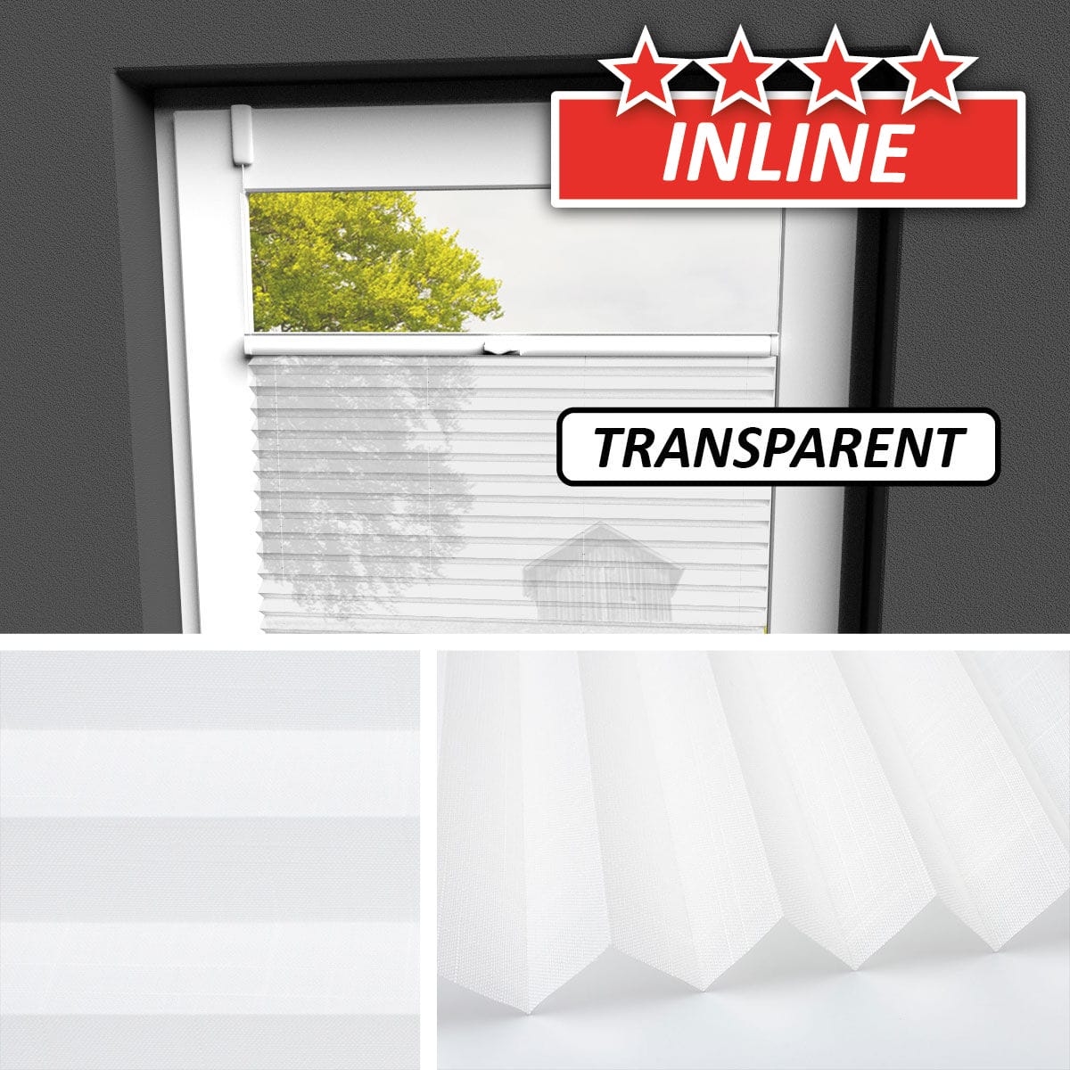 Transparentes Plissee </br>Kiel-02