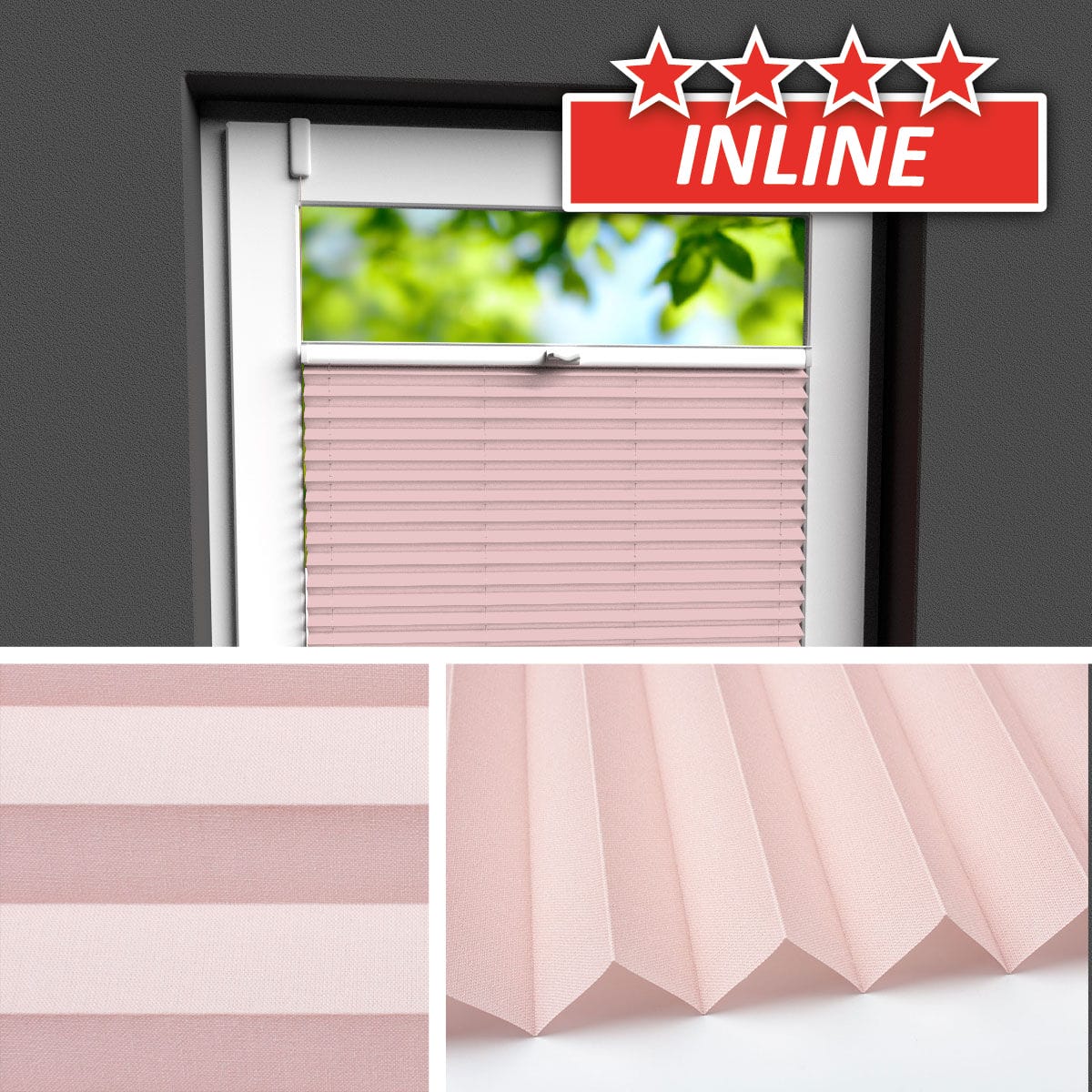 Transparentes Plissee </br>Kiel-06