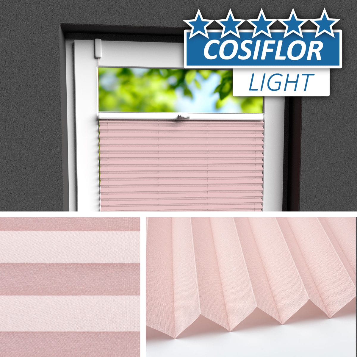 Transparentes Plissee Rollo </br>Kiel-06 | CL