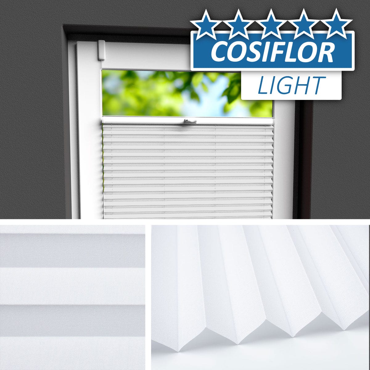 Transparentes Plissee Rollo </br>Kiel-08 | CL