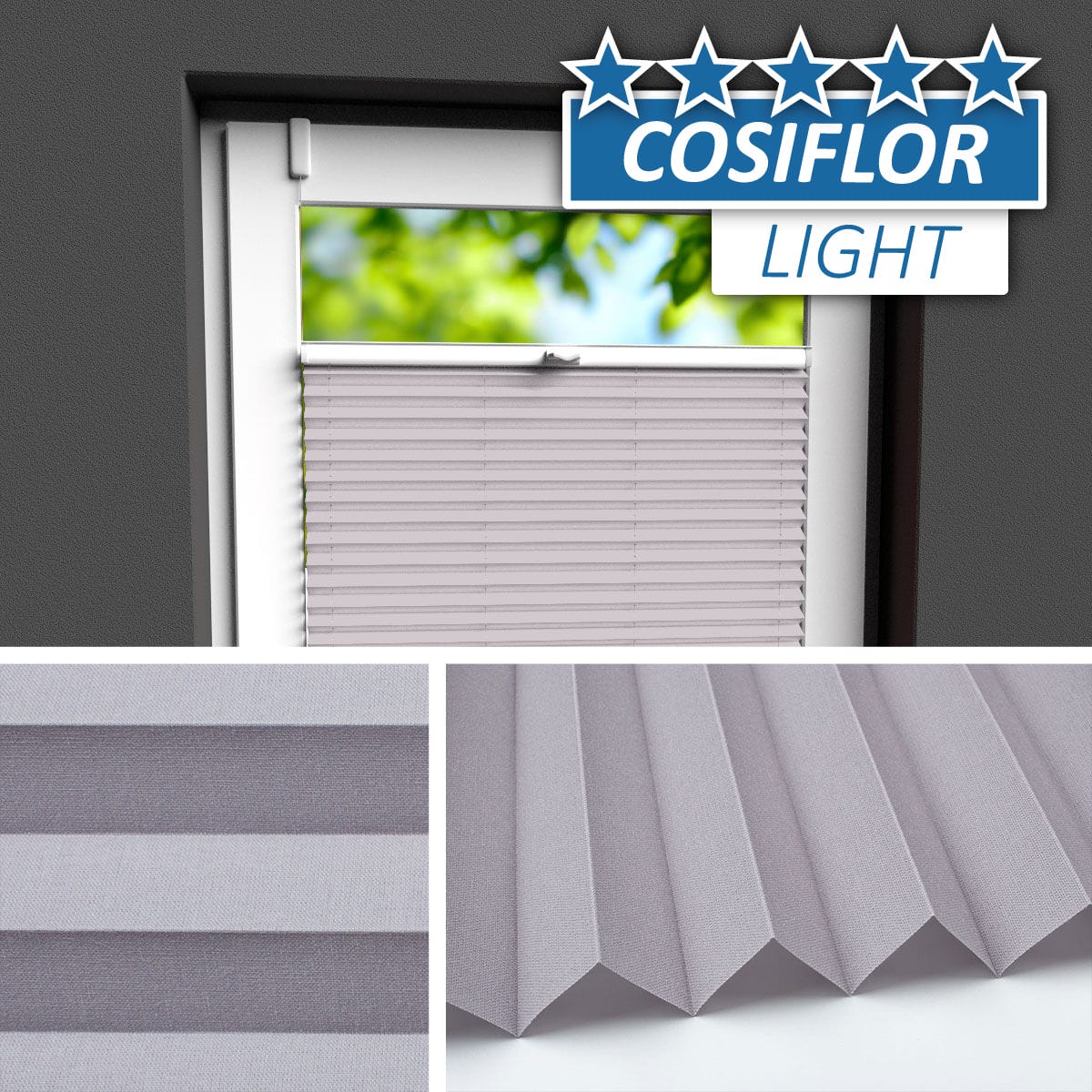 Transparentes Plissee </br>Kiel-09 | CL