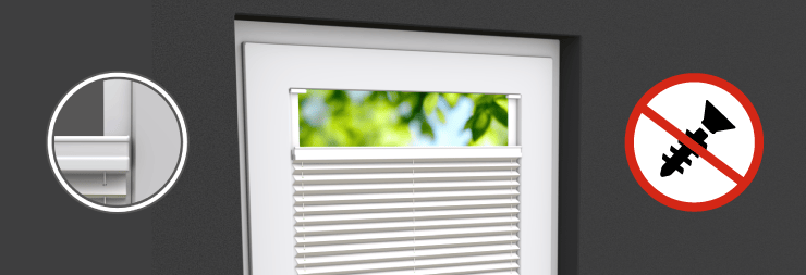 Plissee ohne bohren Klebeleiste