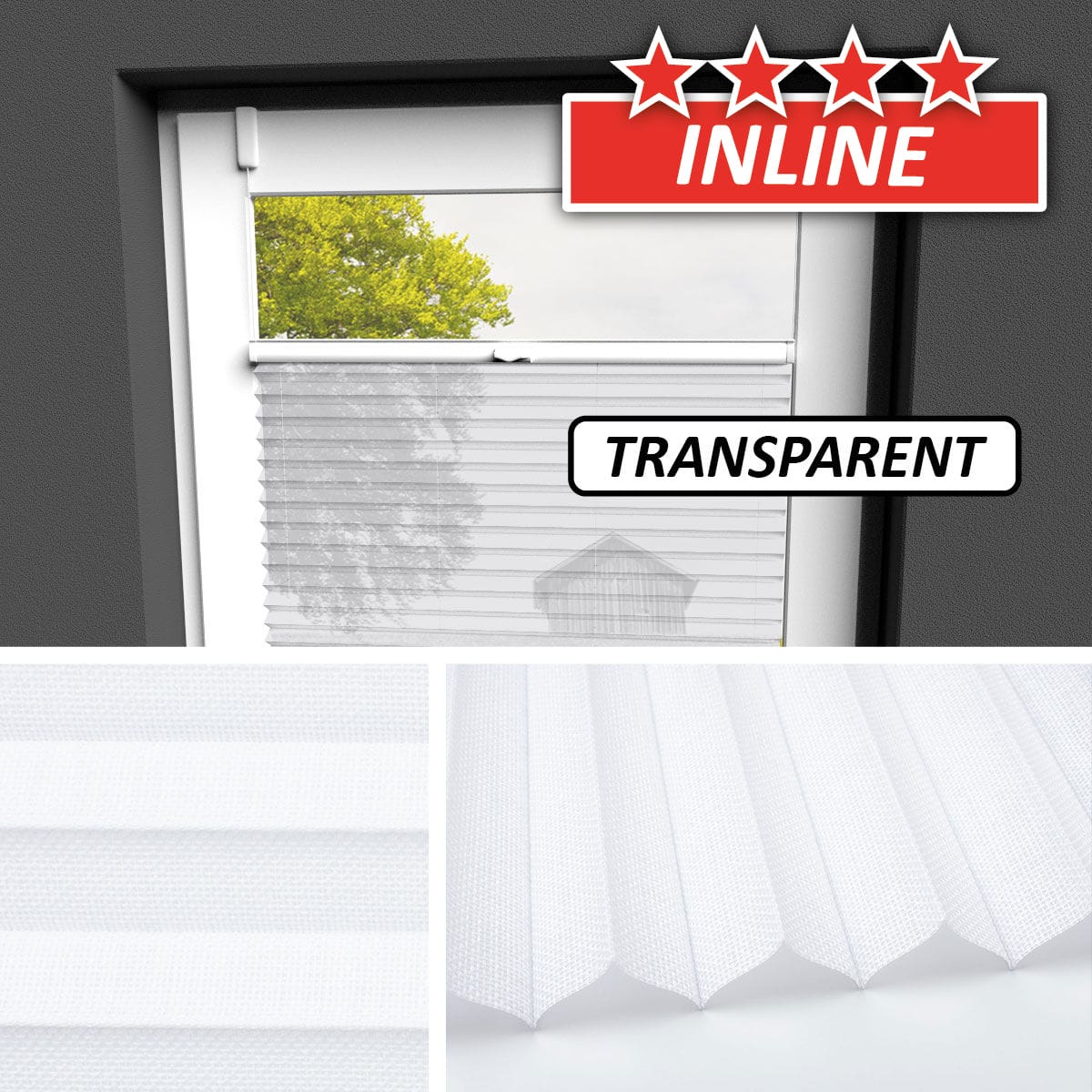 Transparentes Plissee </br>Koblenz-01