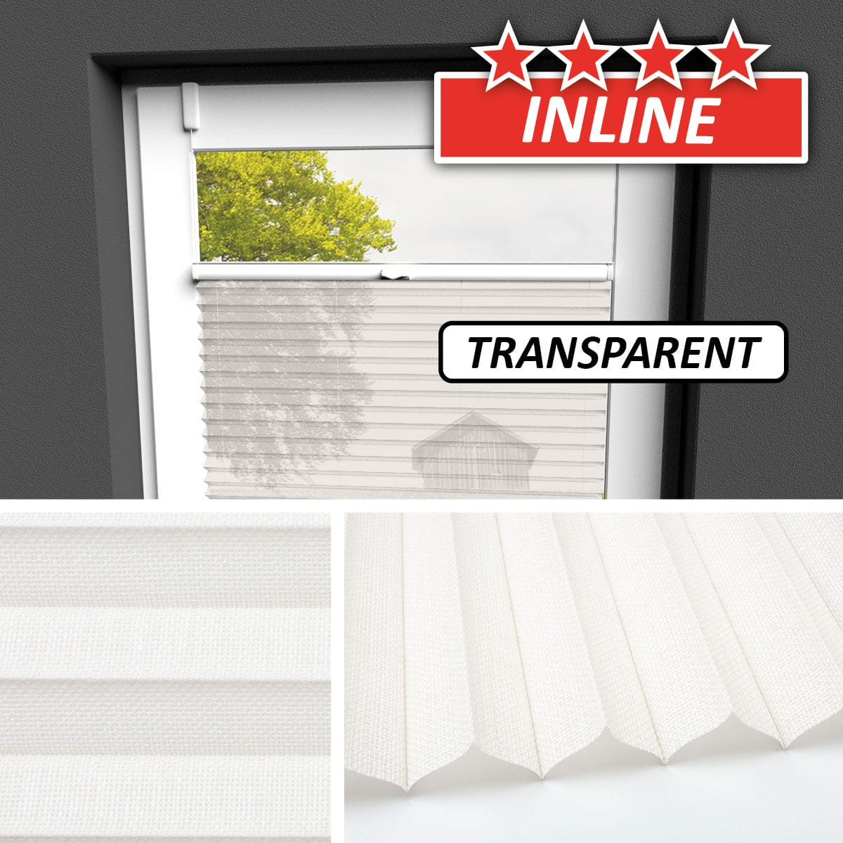 Transparentes Plissee </br>Koblenz-03