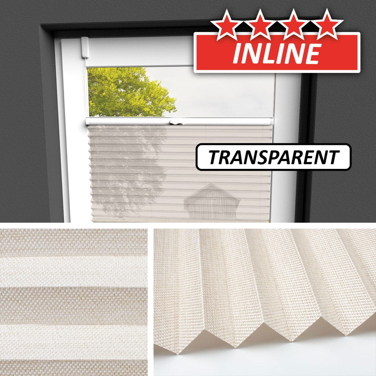 Transparentes Plissee </br>Koblenz-05