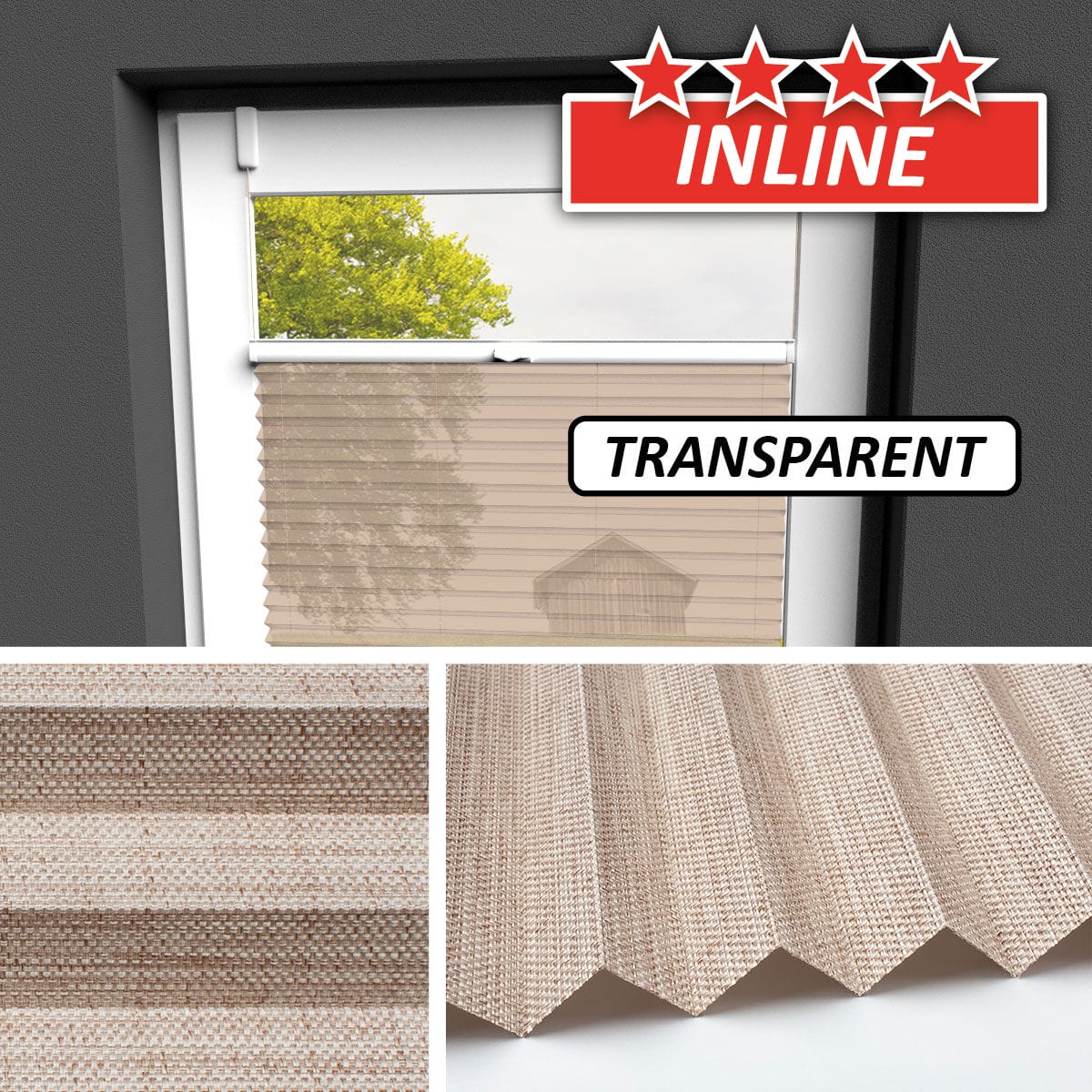 Transparentes Plissee </br>Koblenz-07