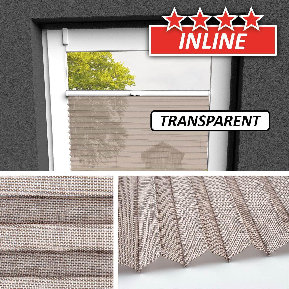 Transparentes Plissee </br>Koblenz-08