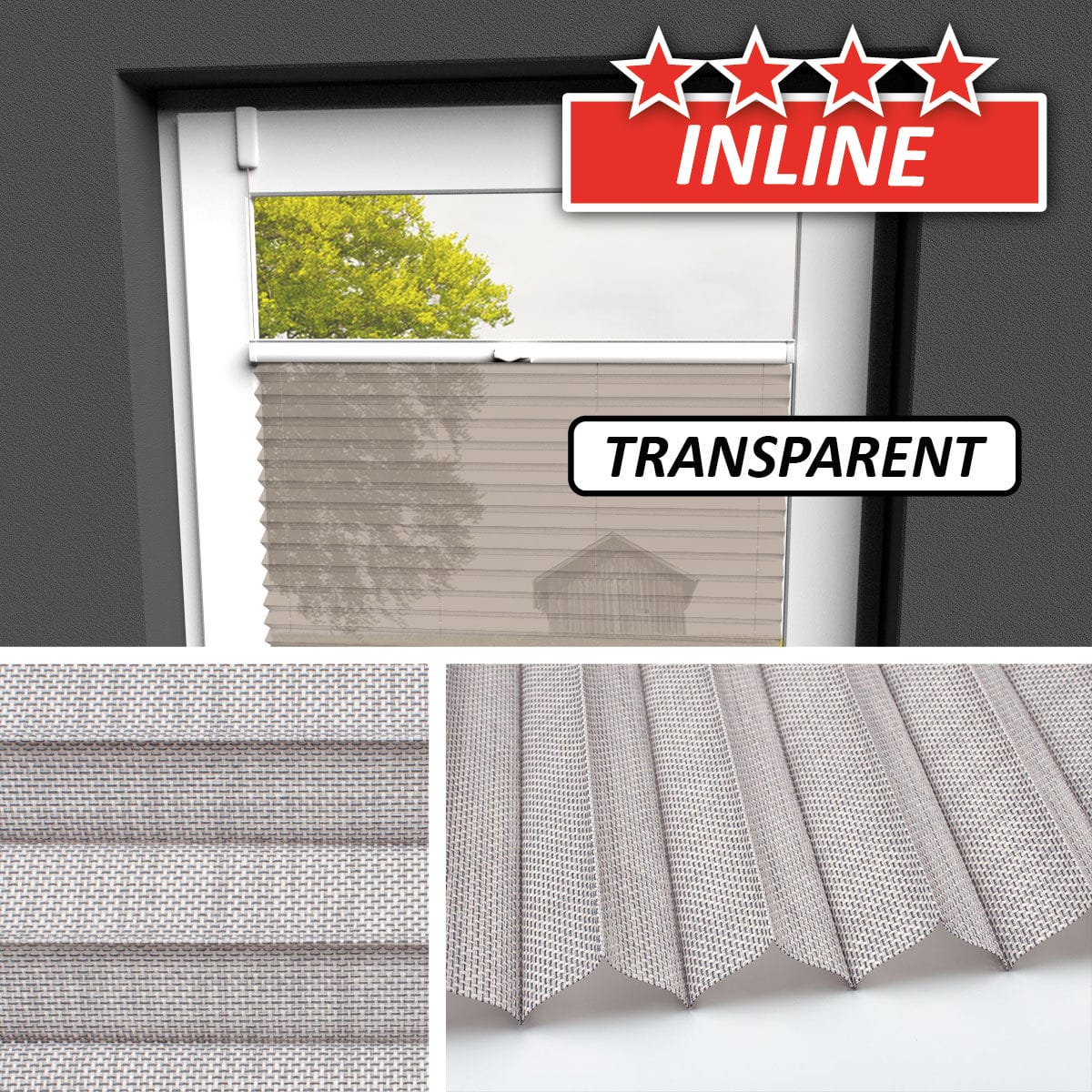 Transparentes Plissee </br>Koblenz-09