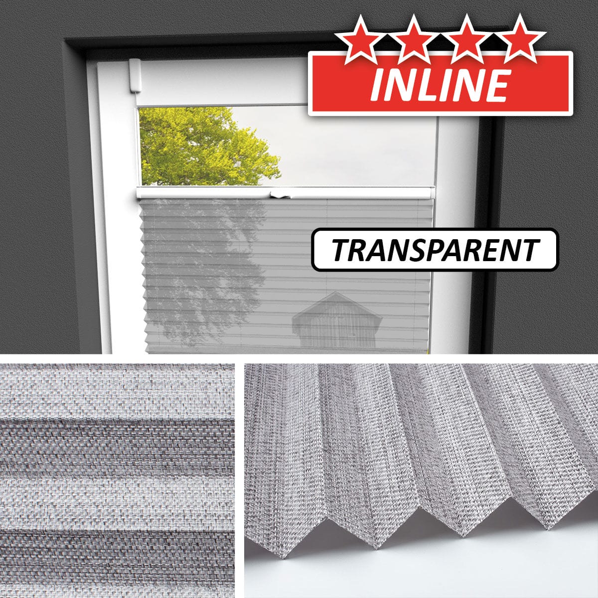 Transparentes Plissee </br>Koblenz-10