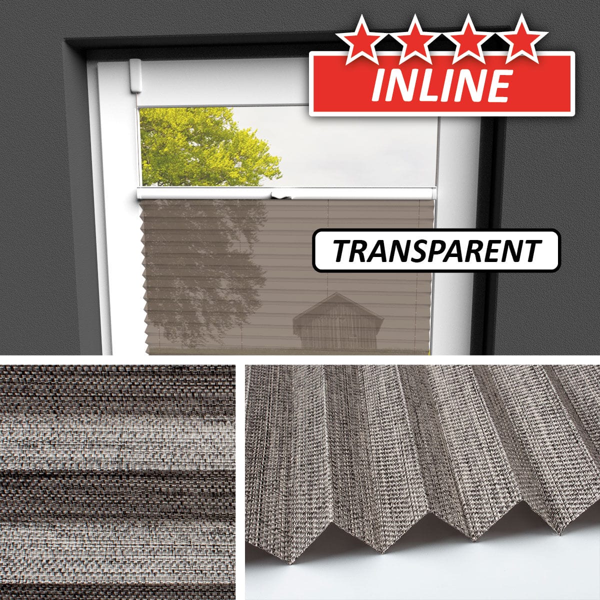 Transparentes Plissee </br>Koblenz-11