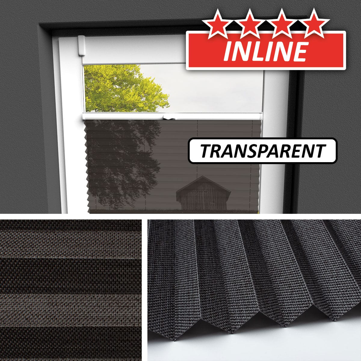 Transparentes Plissee </br>Koblenz-12