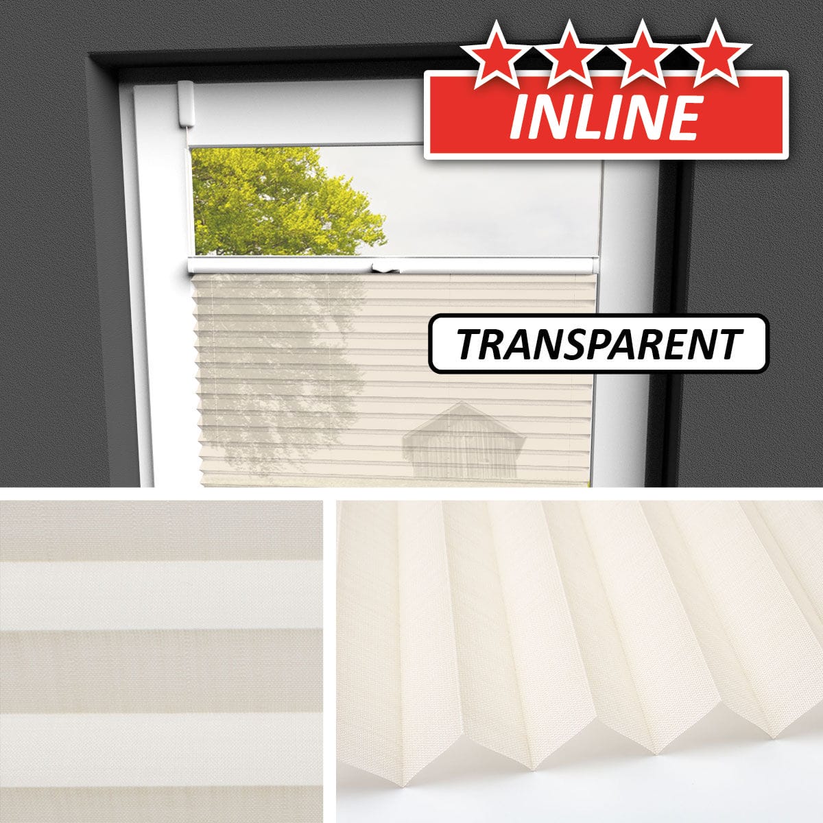 Transparentes Plissee </br>Konstanz-01