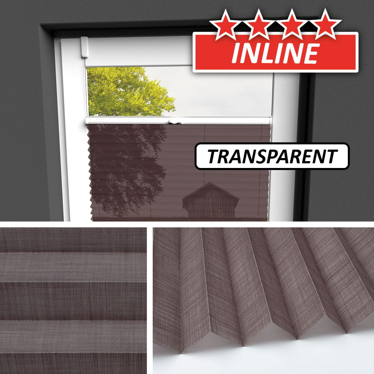 Transparentes Plissee </br>Konstanz-04