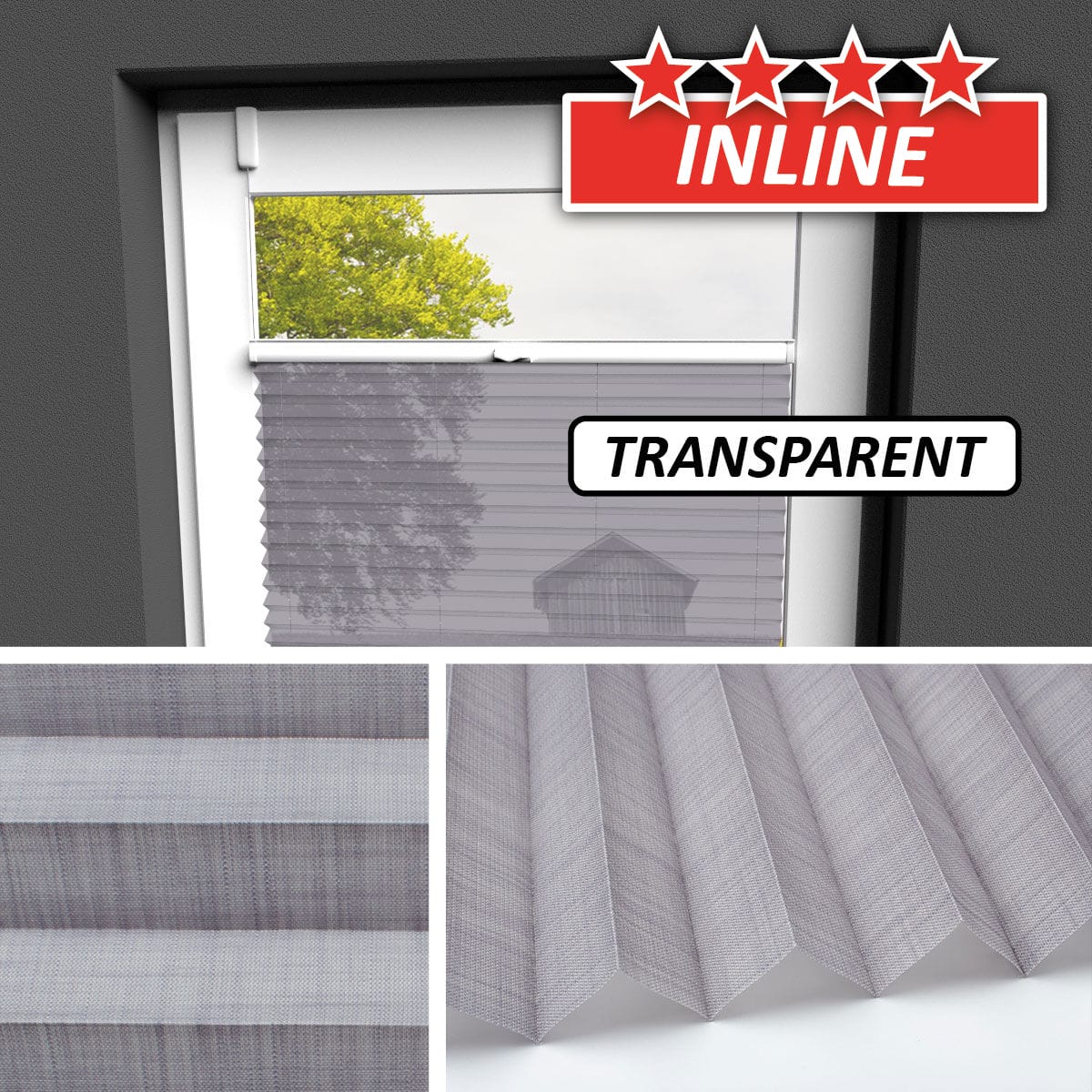 Transparentes Plissee </br>Konstanz-06