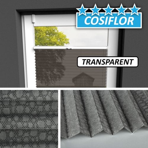 Transparentes Plissee Rollo </br>Kos-3214