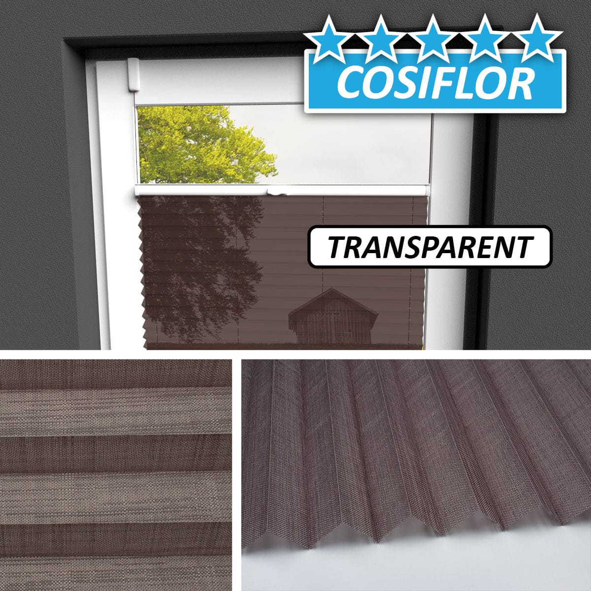 Transparentes Plissee </br>Kreta-5124