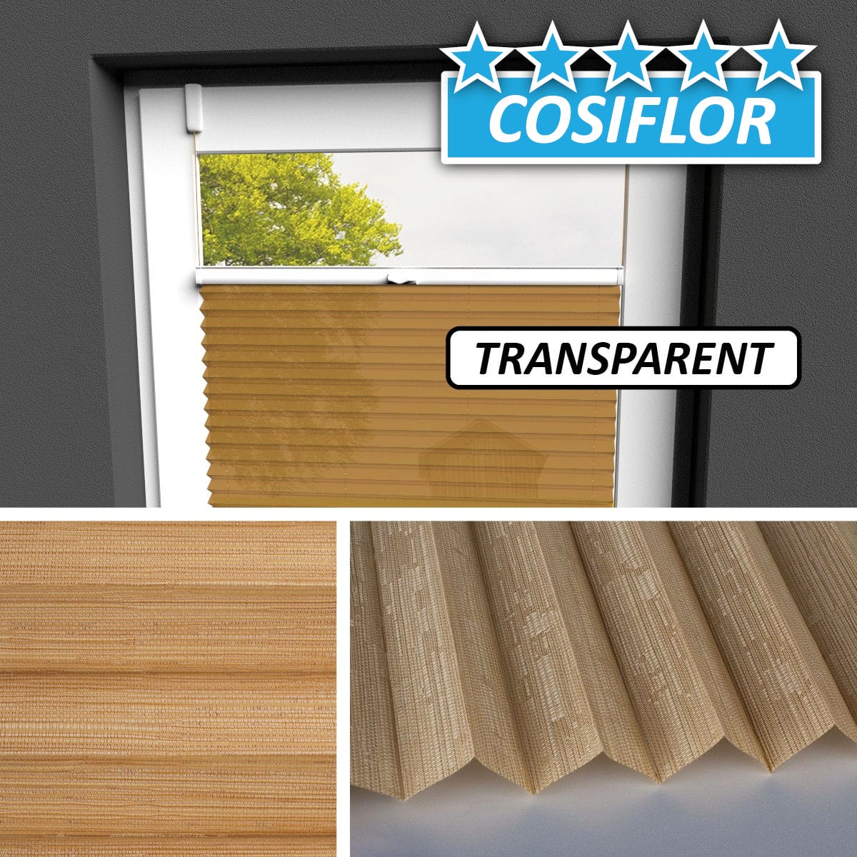 Transparentes Plissee Rollo </br>Kreta-5306