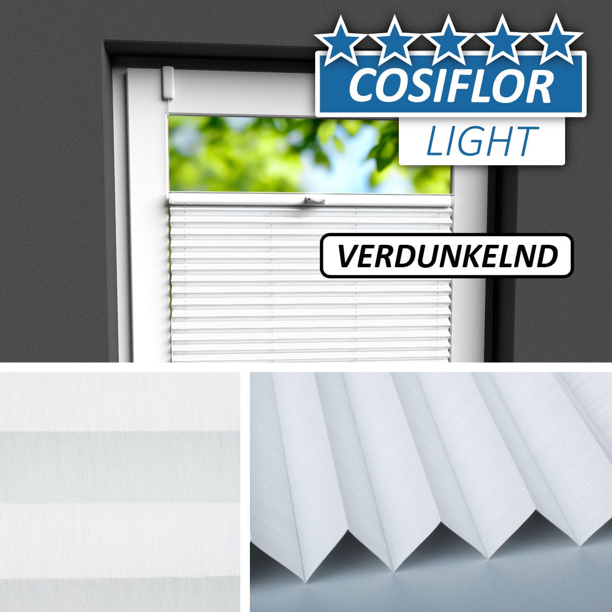 Verdunkelungsplissee </br>Lindau V-01 | CL