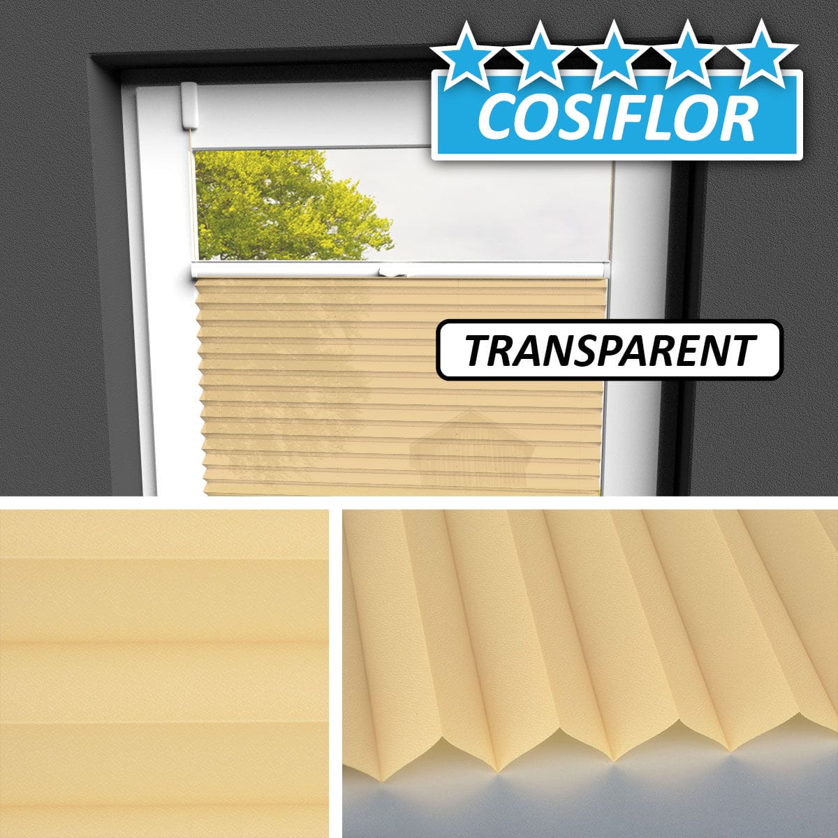 Transparentes Plissee </br>Malta-1124