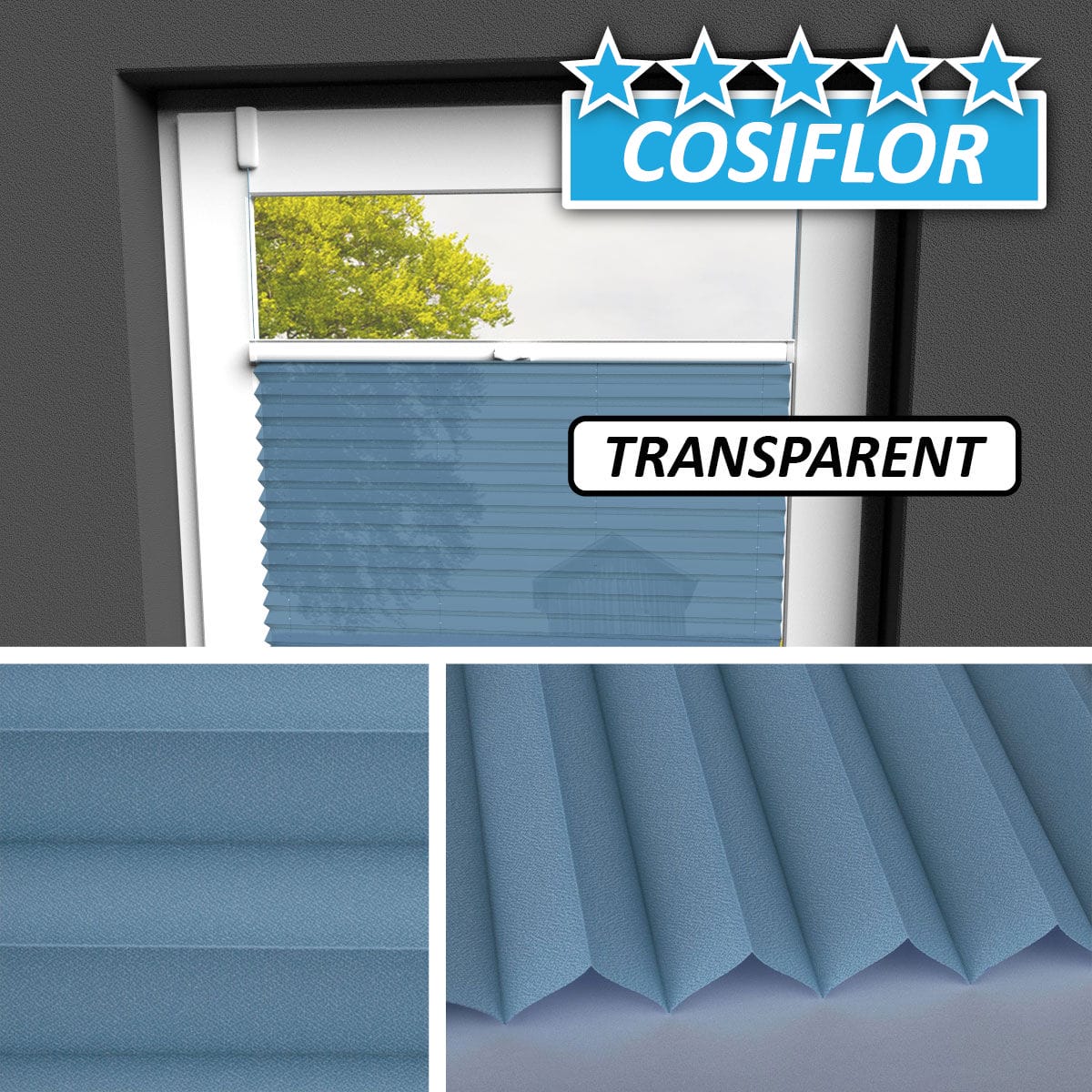 Transparentes Plissee </br>Malta-1126