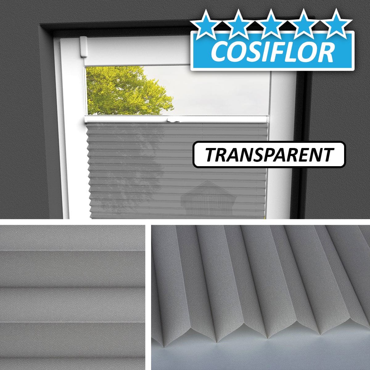 Transparentes Plissee </br>Malta-1129