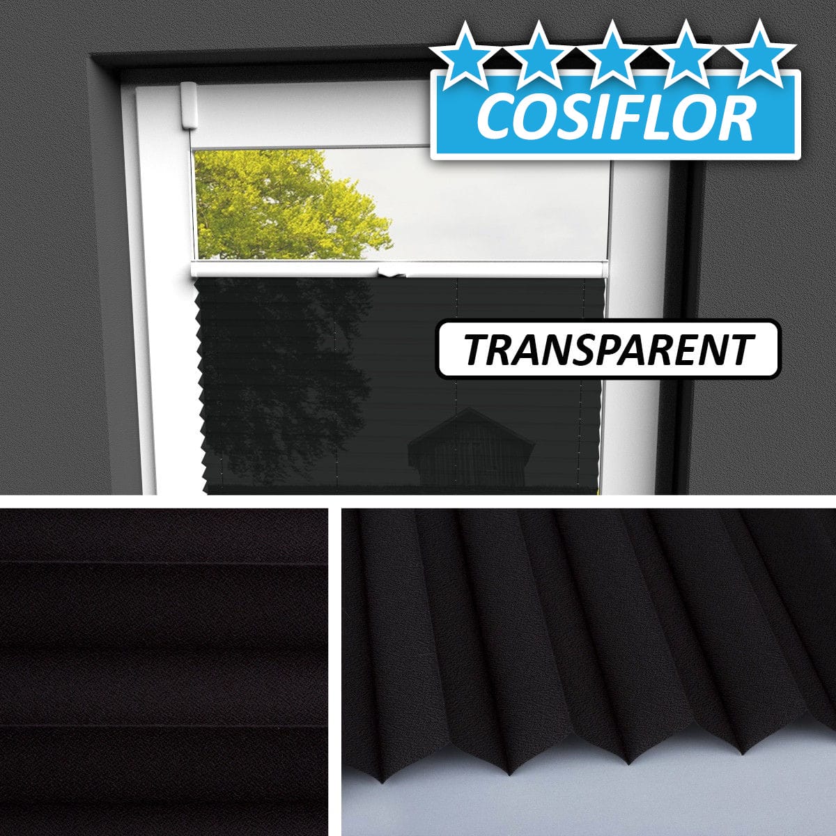 Transparentes Plissee Rollo </br>Malta-1130