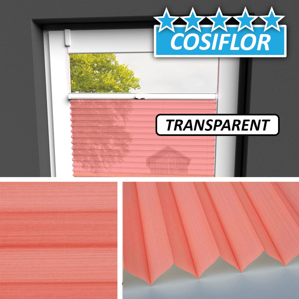 Transparentes Plissee </br>Malta-1154