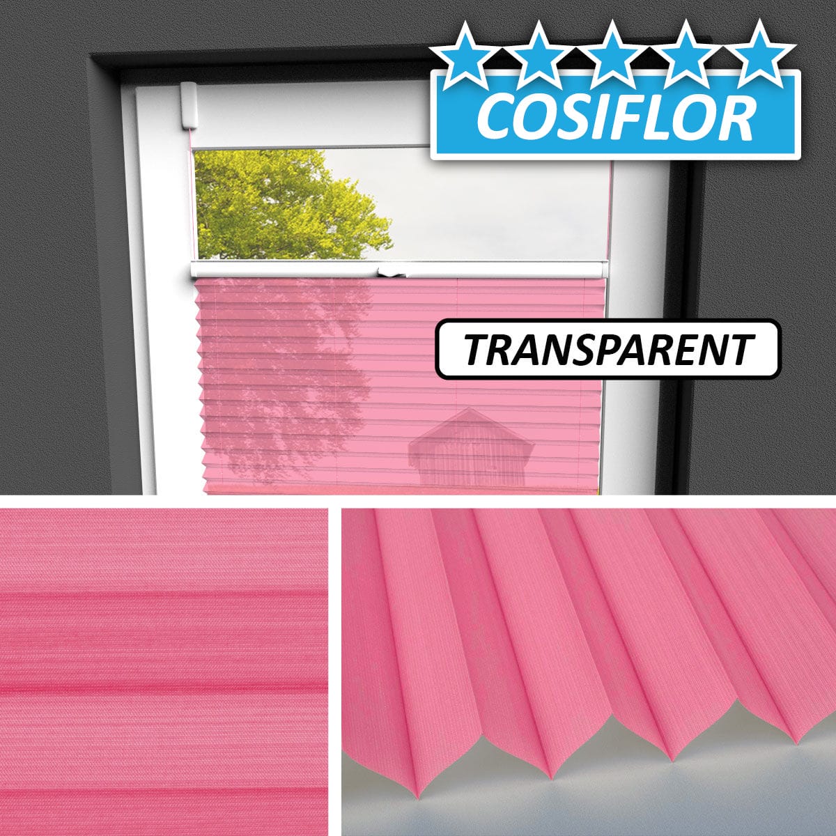 Transparentes Plissee </br>Malta-1155