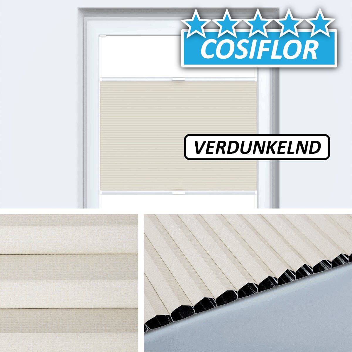 Verdunkelndes Wabenplissee </br>Moon V-04