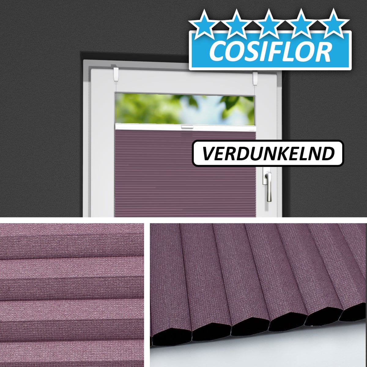 Verdunkelndes Wabenplissee </br>Moon V-27