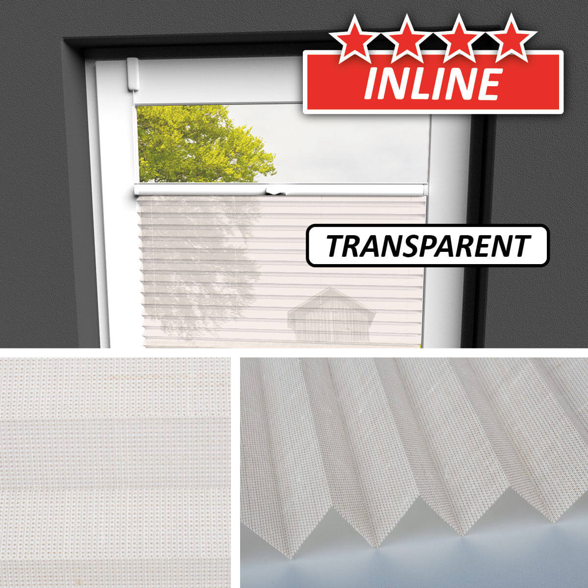 Transparentes Plissee </br>Nürnberg-01