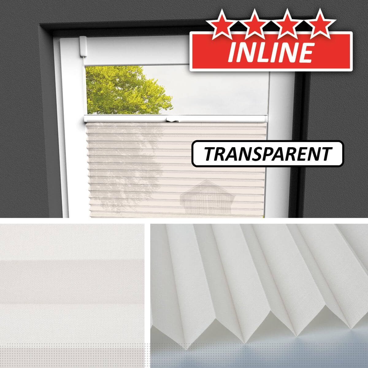 Transparentes Plissee </br>Nürnberg-02