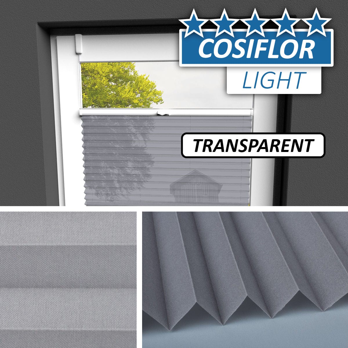 Transparentes Plissee Rollo </br>Nürnberg-05 | CL