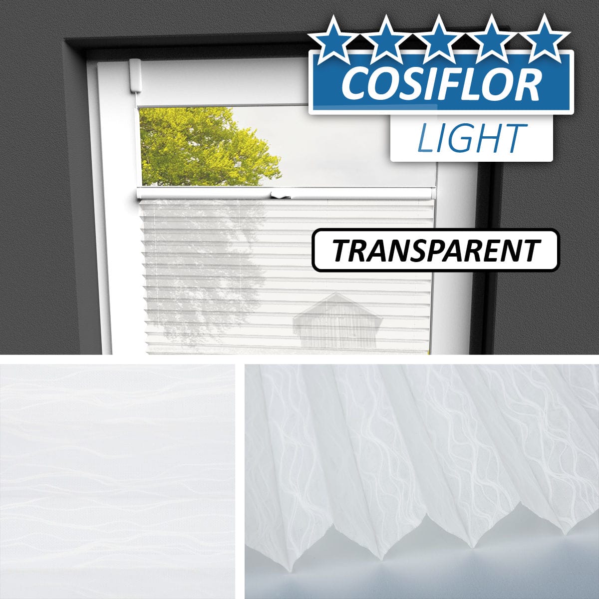 Transparentes Plissee </br>Passau-01 | CL