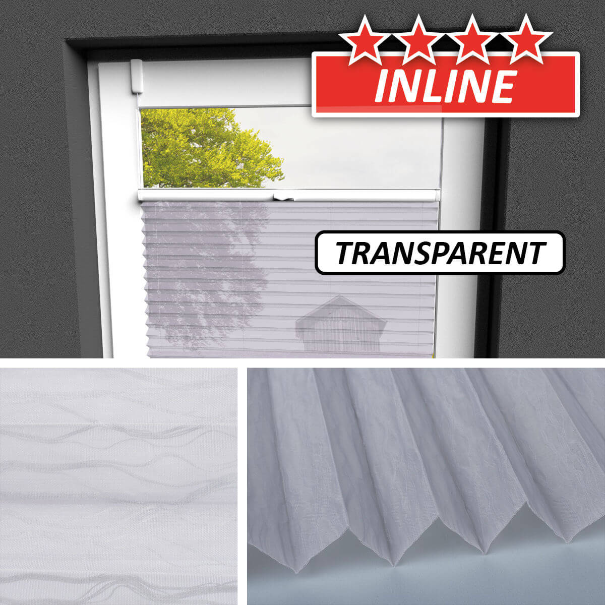 Transparentes Plissee </br>Passau-03