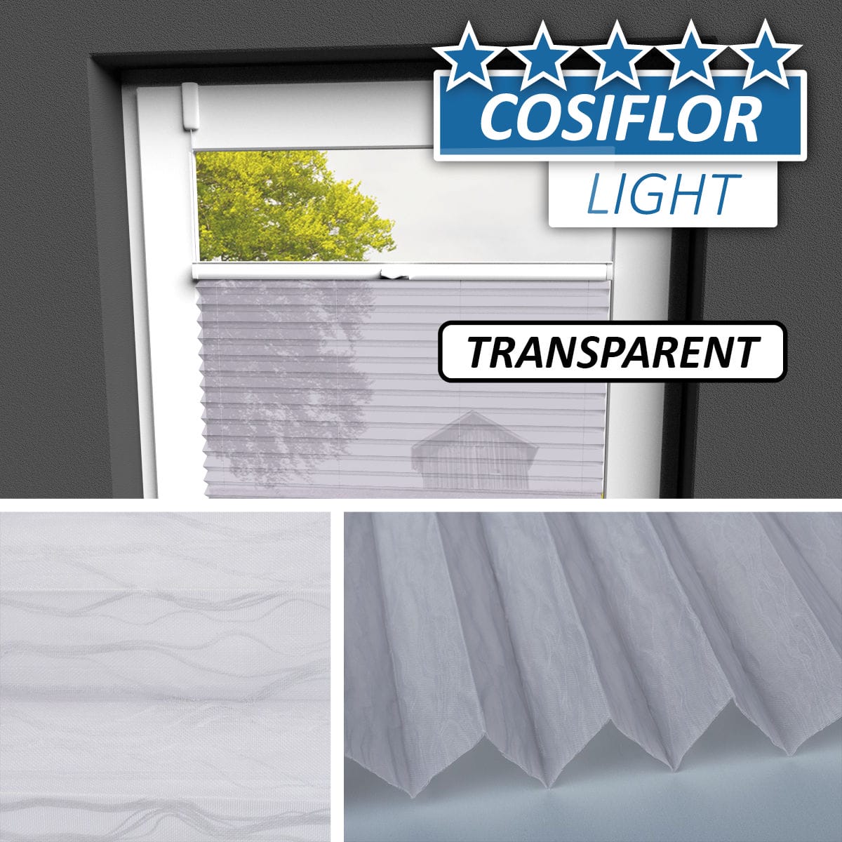 Transparentes Plissee </br>Passau-03 | CL