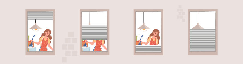 perfekter Sichtschutz durch Plissees