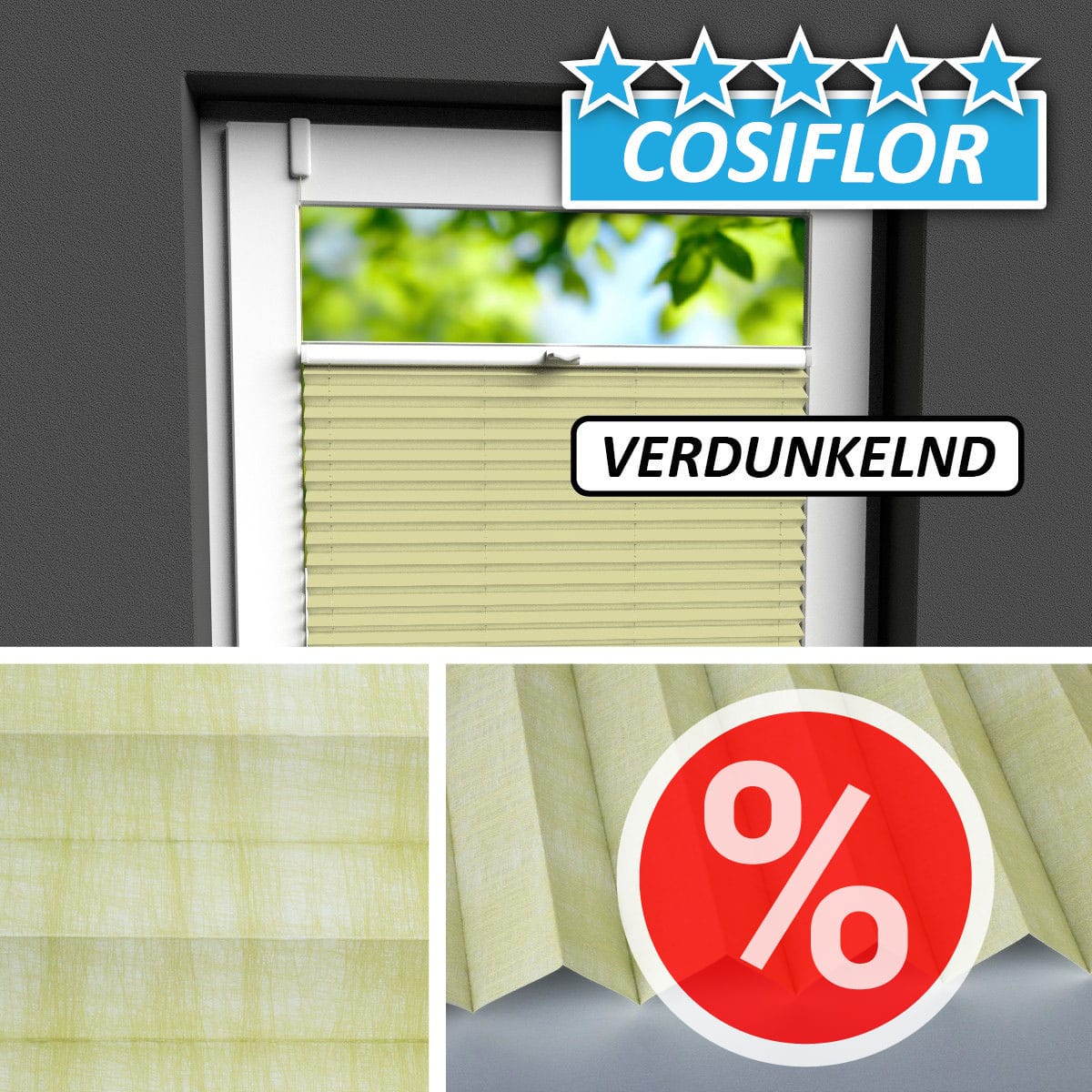 Verdunkelungsplissee </br>Samos V-6110