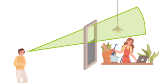 Einsicht Sichtschutz unten